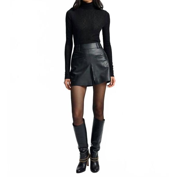 NEW VERONICA BEARD pavaline mini skirt in black